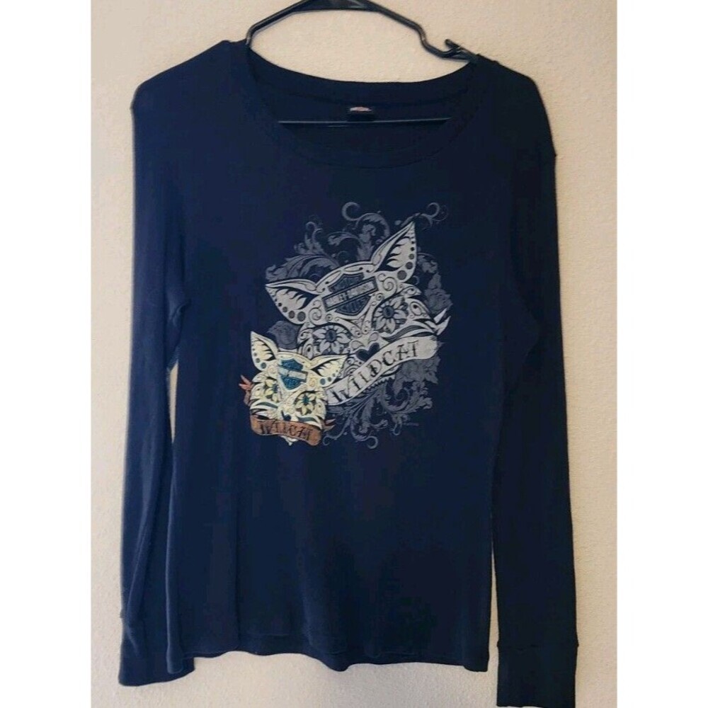 RARE Harley Davidson Wildcat London, KY LONGSLEEVE Womens T-SHIRT SZ XLG